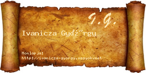 Ivanicza György névjegykártya