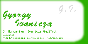 gyorgy ivanicza business card